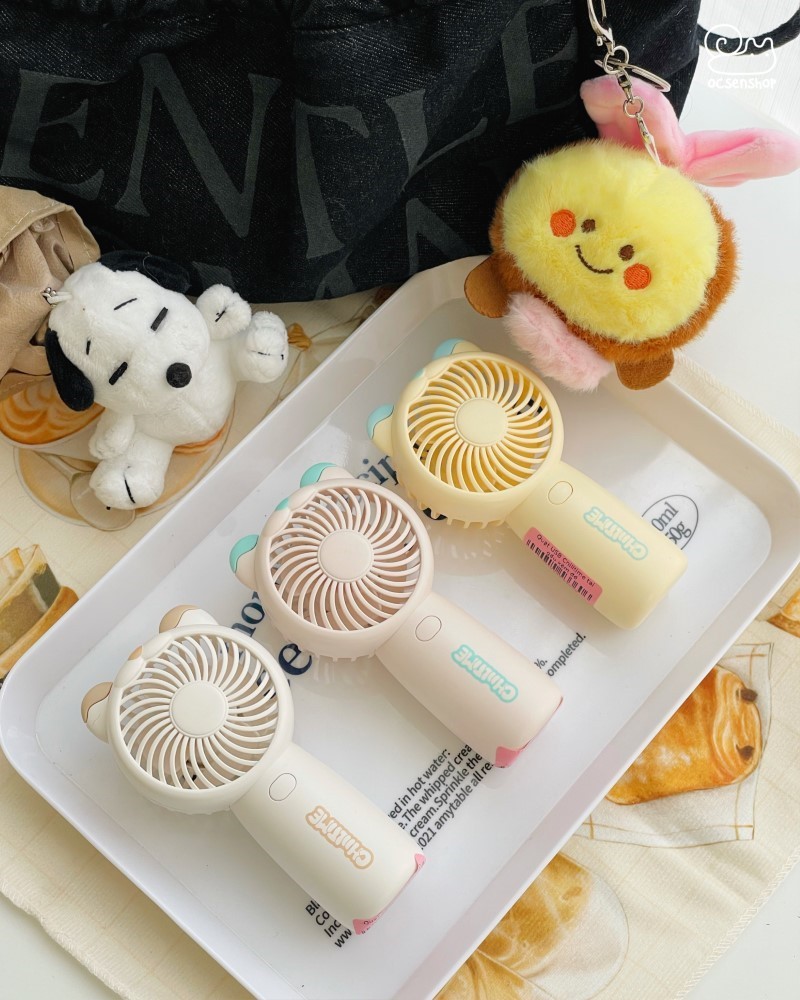 Quạt USB Chilltime tai gấu kèm đế (300mAh)
