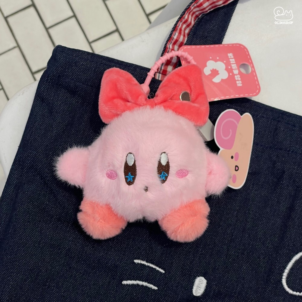 Móc khóa bông Kirby má hồng
