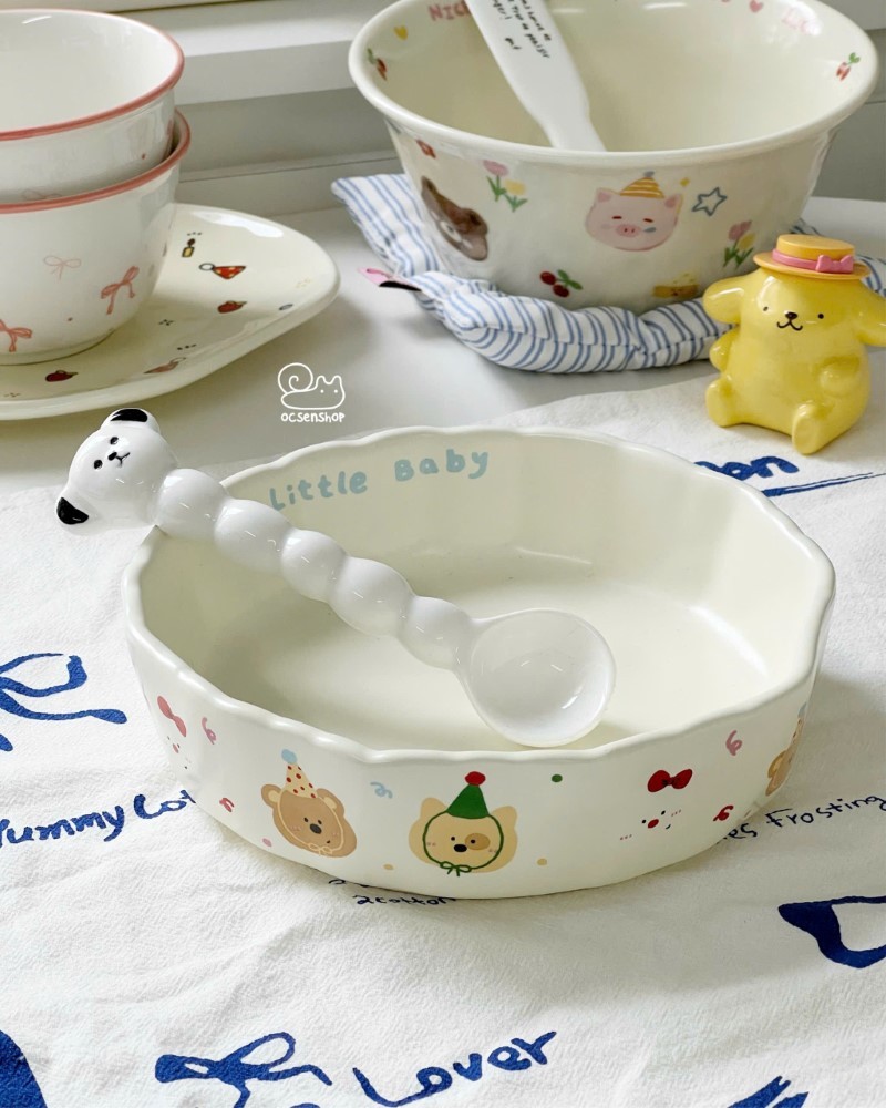 Bát sứ Động vật đội mũ chóp