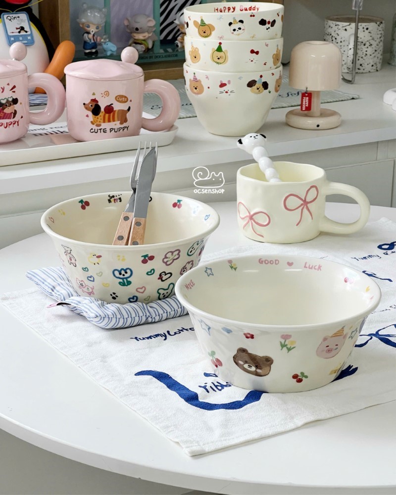 Bát sứ động vật họa tiết