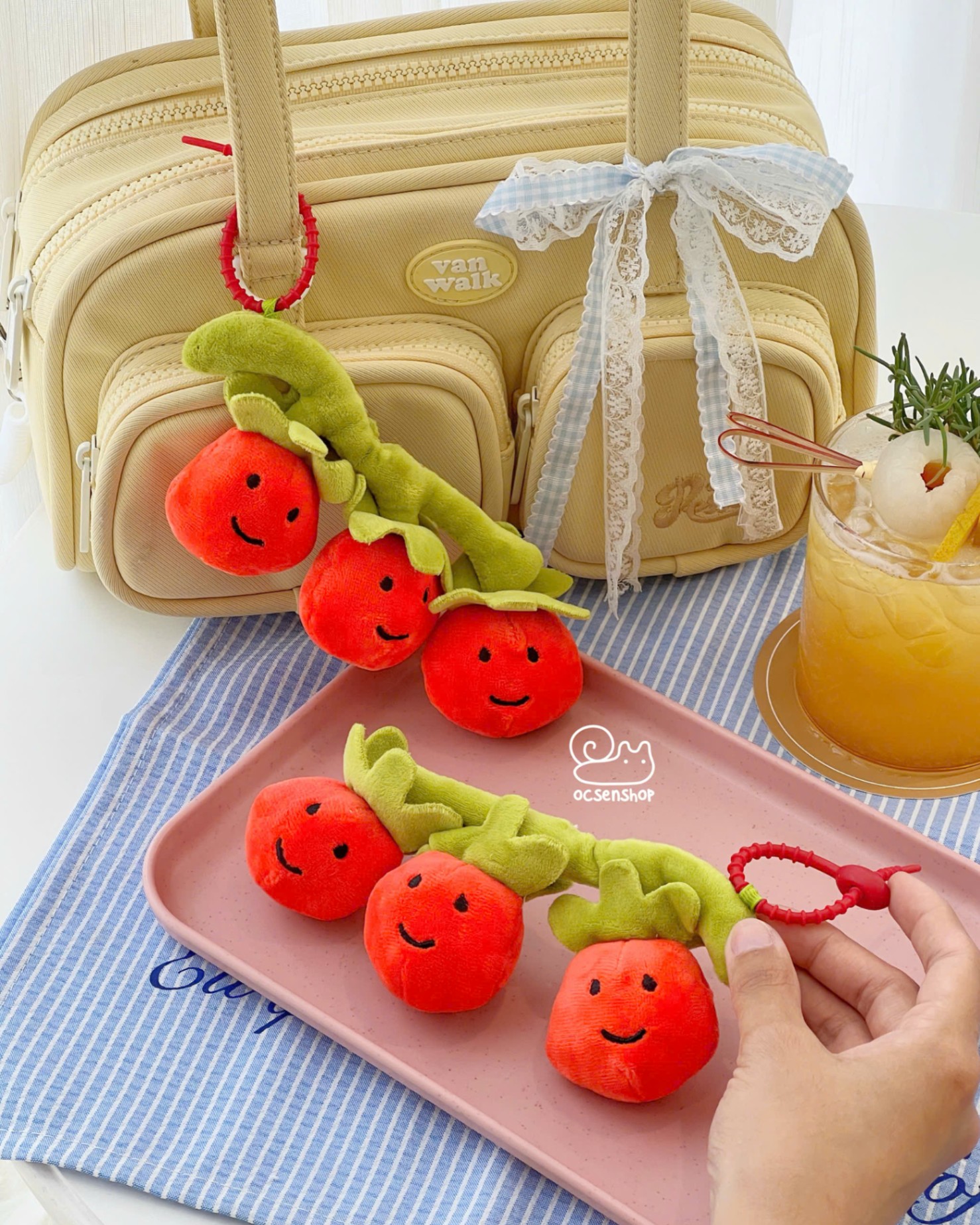 Móc khóa bông Rau Củ emotion