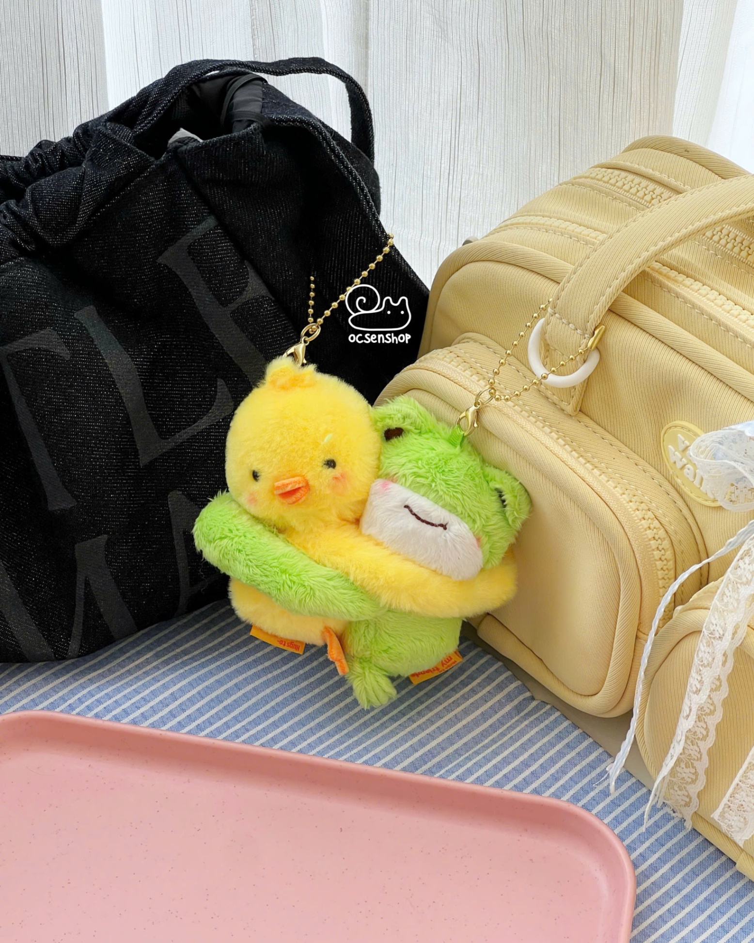 Set móc khóa bông Động vật ôm nhau (2c)