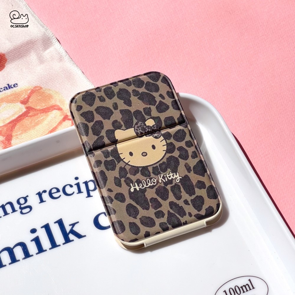 Gương gập bọc da Hello Kitty