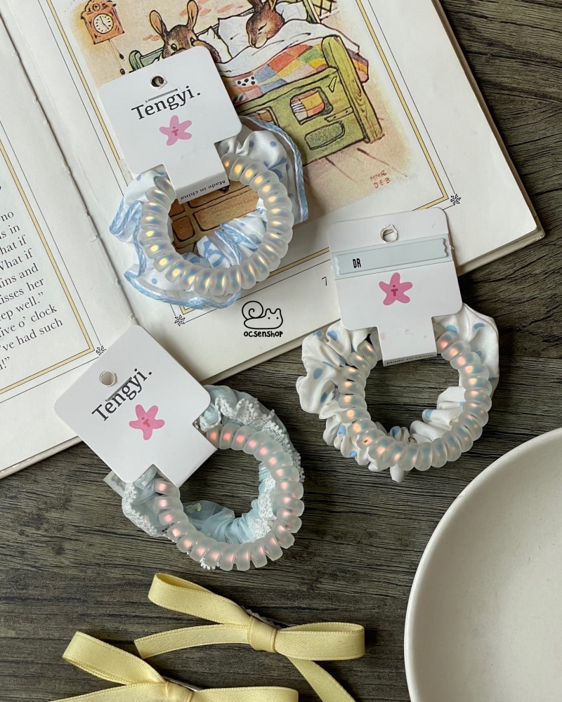 Set chun xoắn + scrunchie (2c)