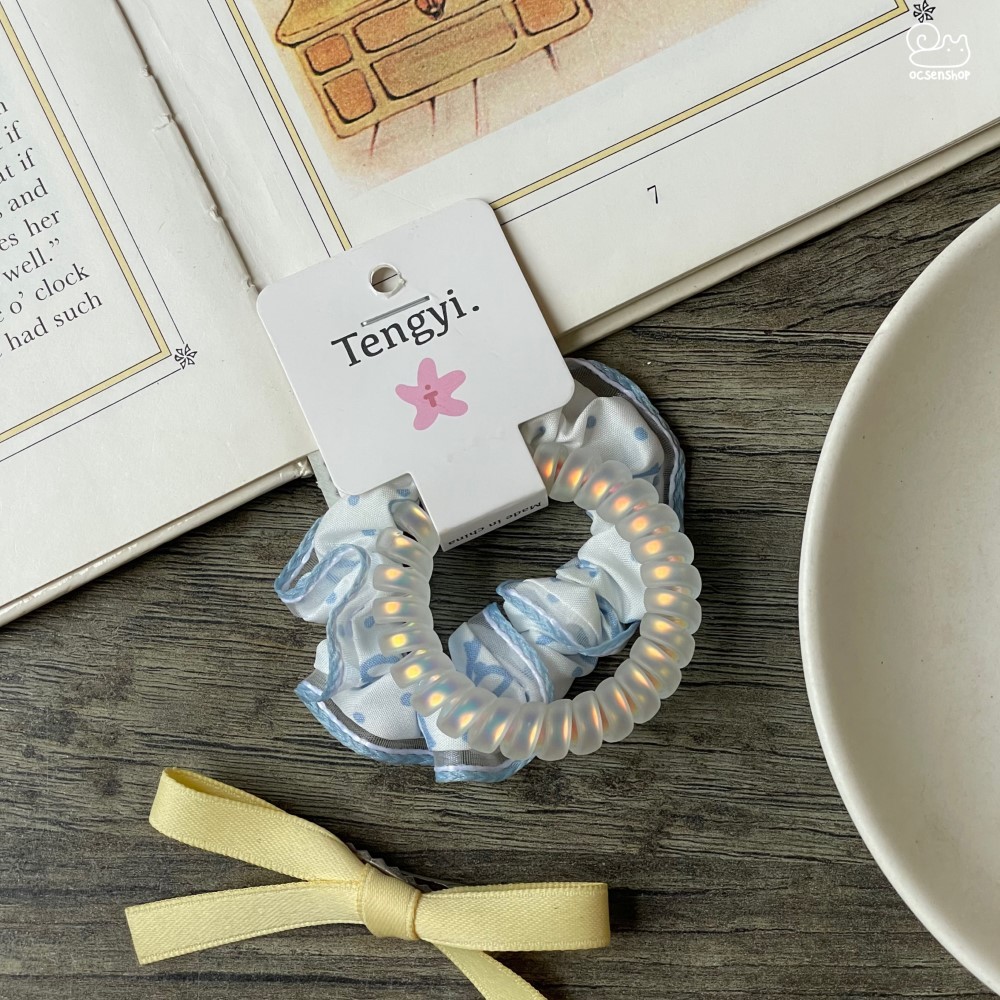 Set chun xoắn + scrunchie (2c)