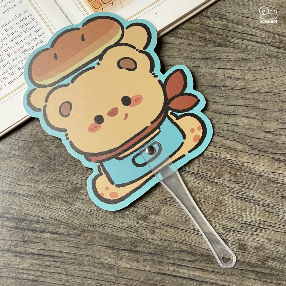 Quạt cầm tay động vật viền màu