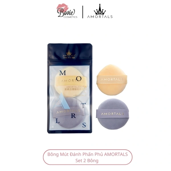 Bộ bông mút Amortals tán phấn trang điểm (2c)