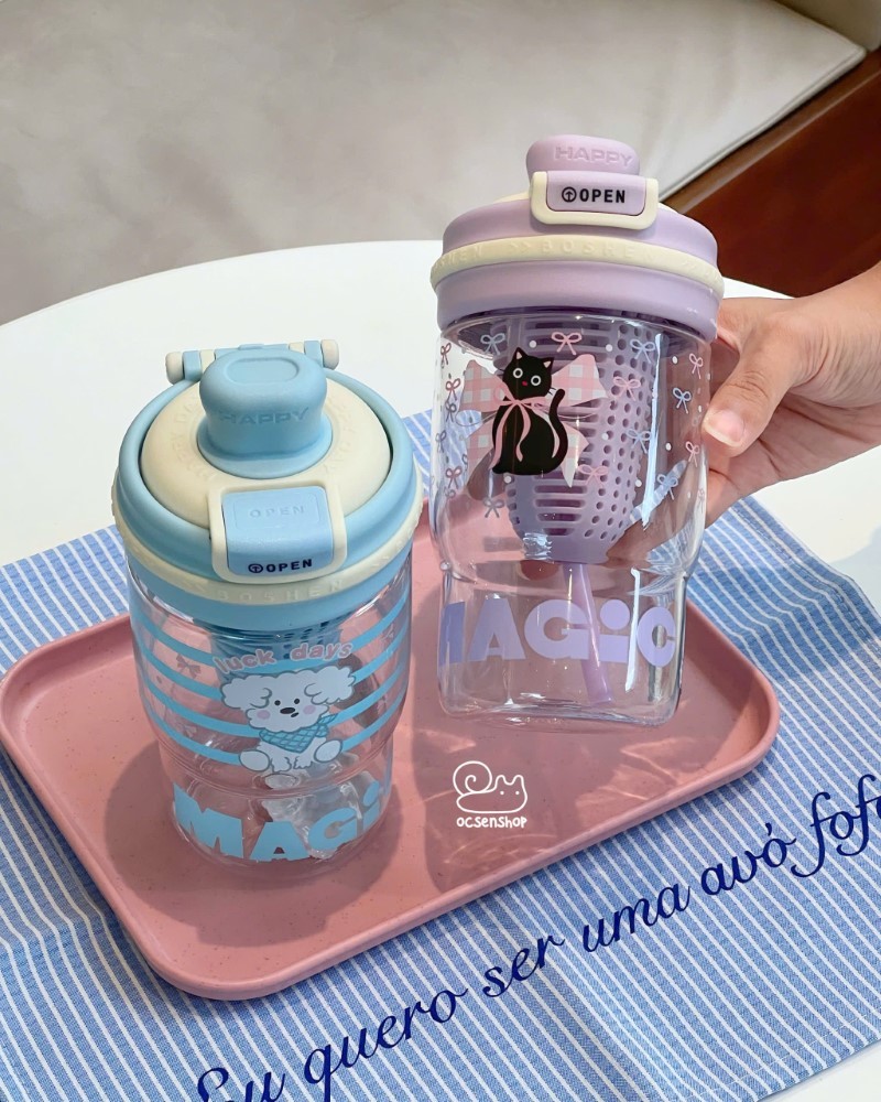 Bình nước nhựa Động vật Magic (600ml)
