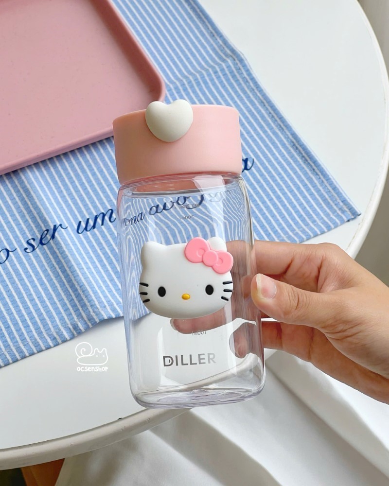 Bình nước nhựa Hello Kitty Diller (380ml)