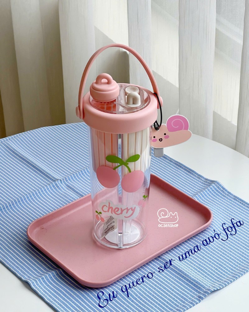Bình nước nhựa 2 ngăn Trái cây (800ml)