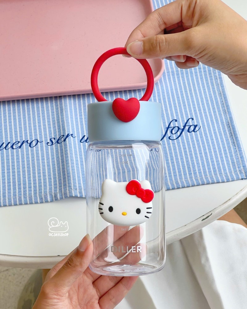 Bình nước nhựa Hello Kitty Diller (380ml)