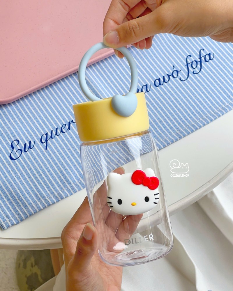Bình nước nhựa Hello Kitty Diller (380ml)