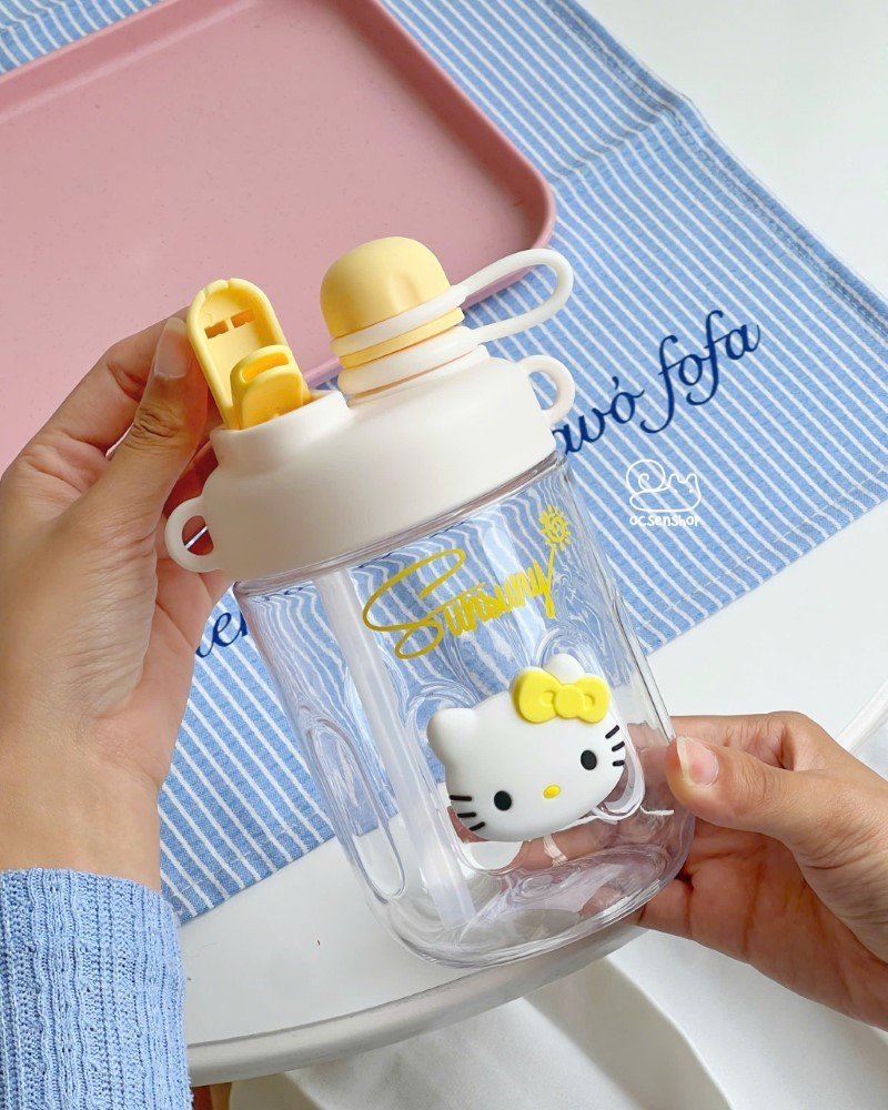 Bình nước nhựa Hello Kitty Sunsuny (500ml)