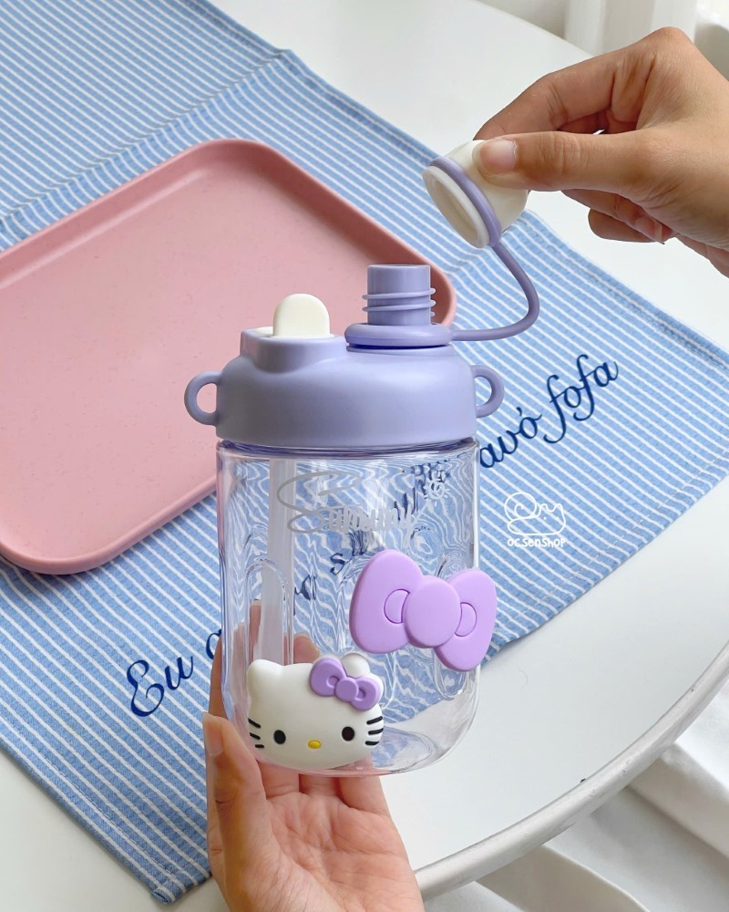 Bình nước nhựa Hello Kitty Sunsuny (500ml)