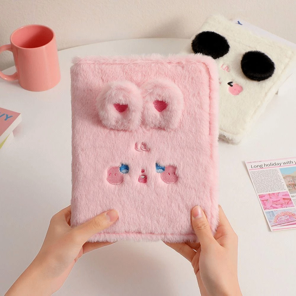 Binder cover A5 lông mịn Động vật tai nổi (23,5x18x5cm)