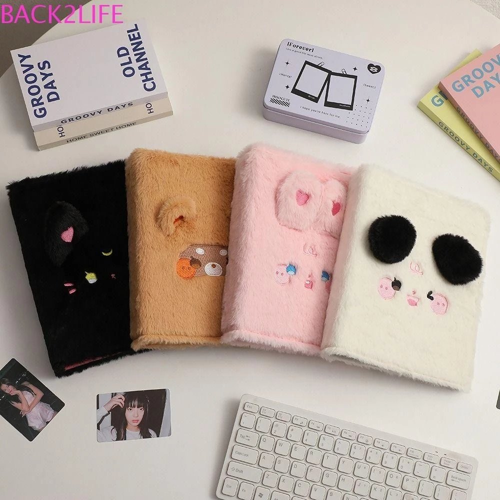 Binder cover A5 lông mịn Động vật tai nổi (23,5x18x5cm)