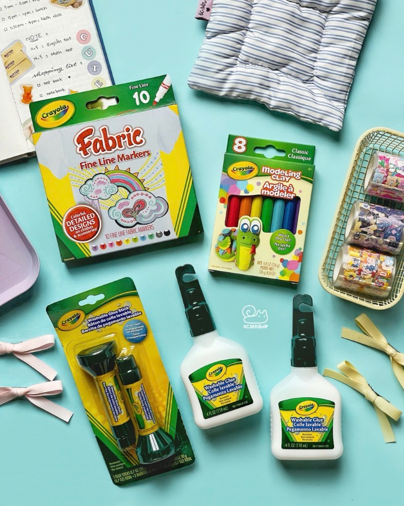 Bộ 10 bút lông màu Crayola Fabric Marker vẽ trên vải 588