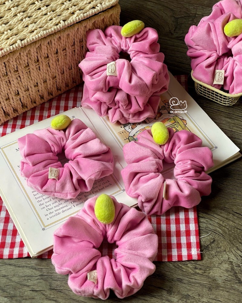 Scrunchie bông Ốc sên