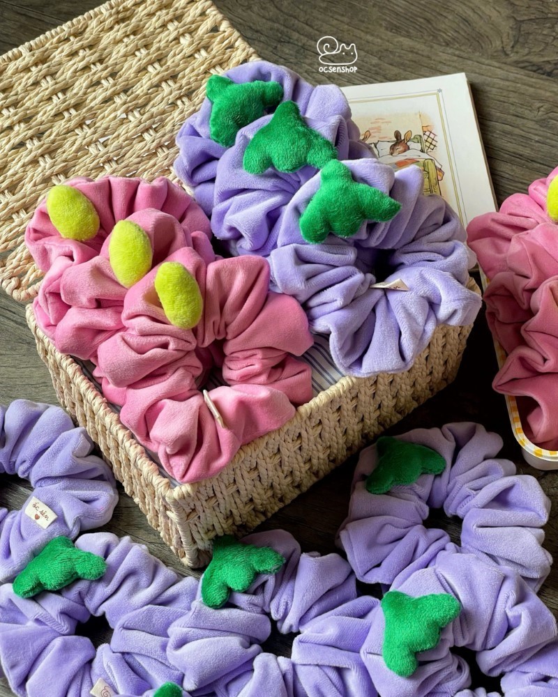 Scrunchie bông Ốc sên