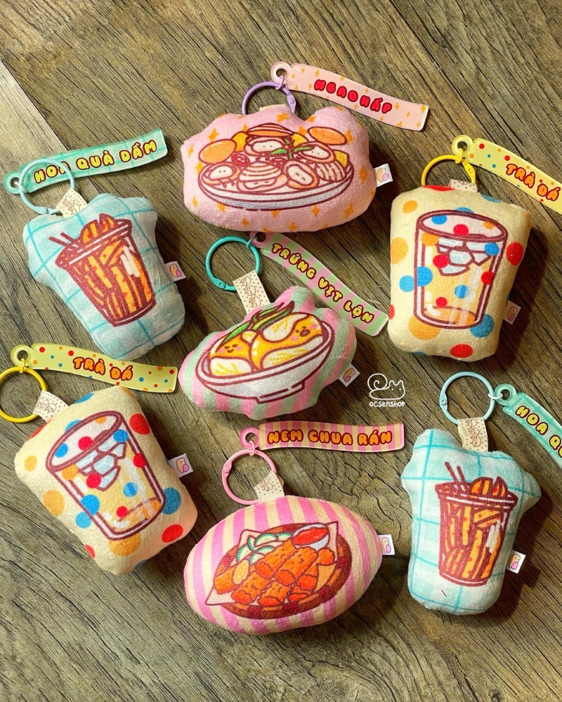 Móc khoá bông Ốc sên quà chiều