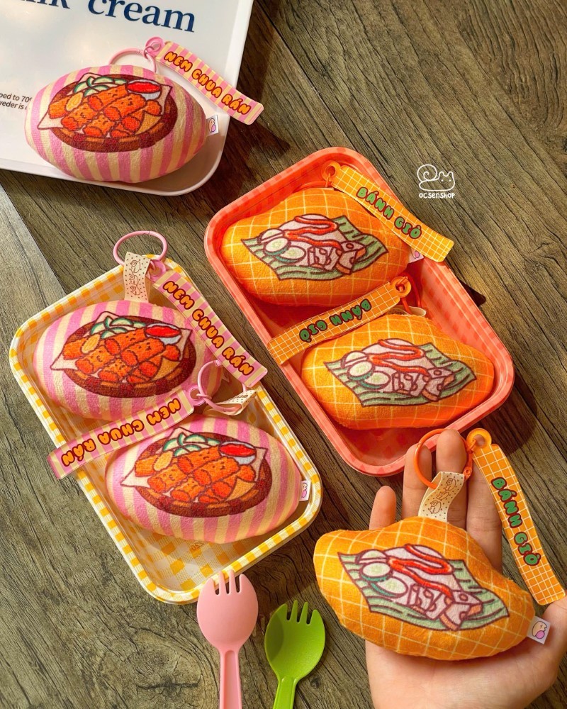 Móc khoá bông Ốc sên quà chiều