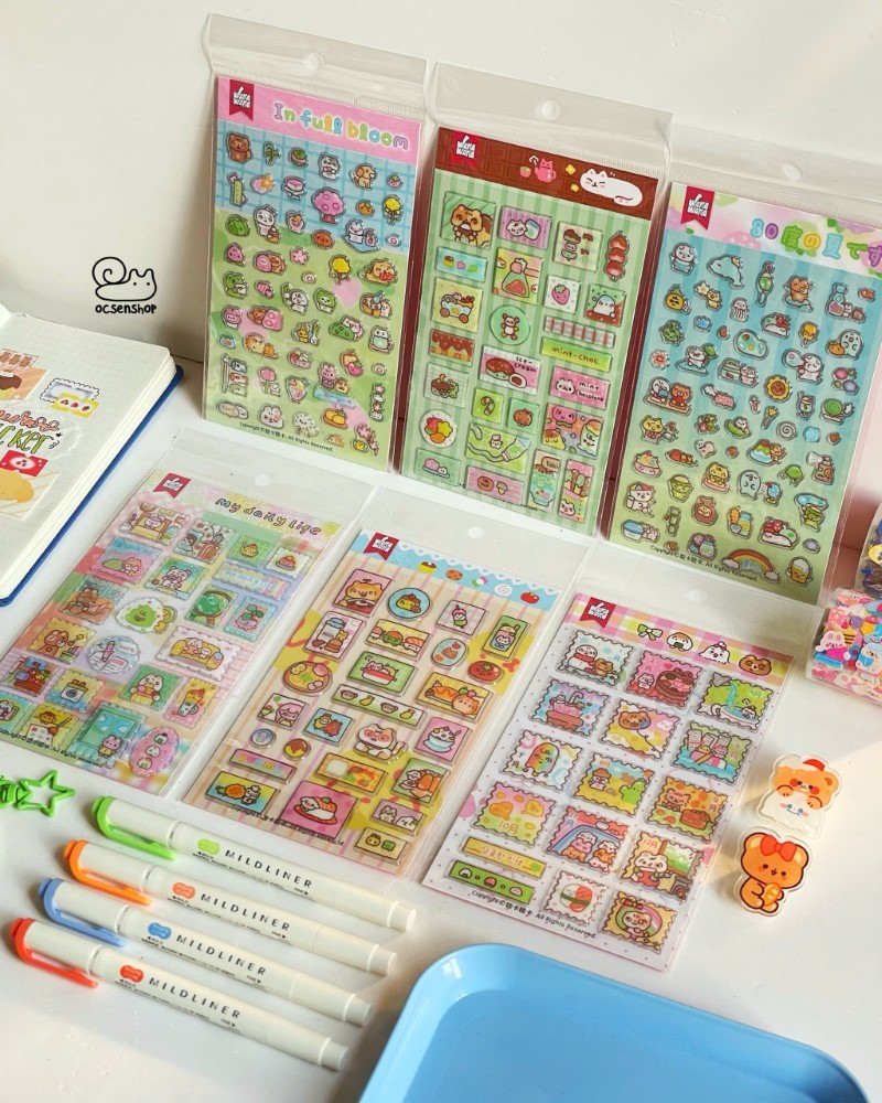 Sticker Waka waka Động vật Nhật (10x17cm)