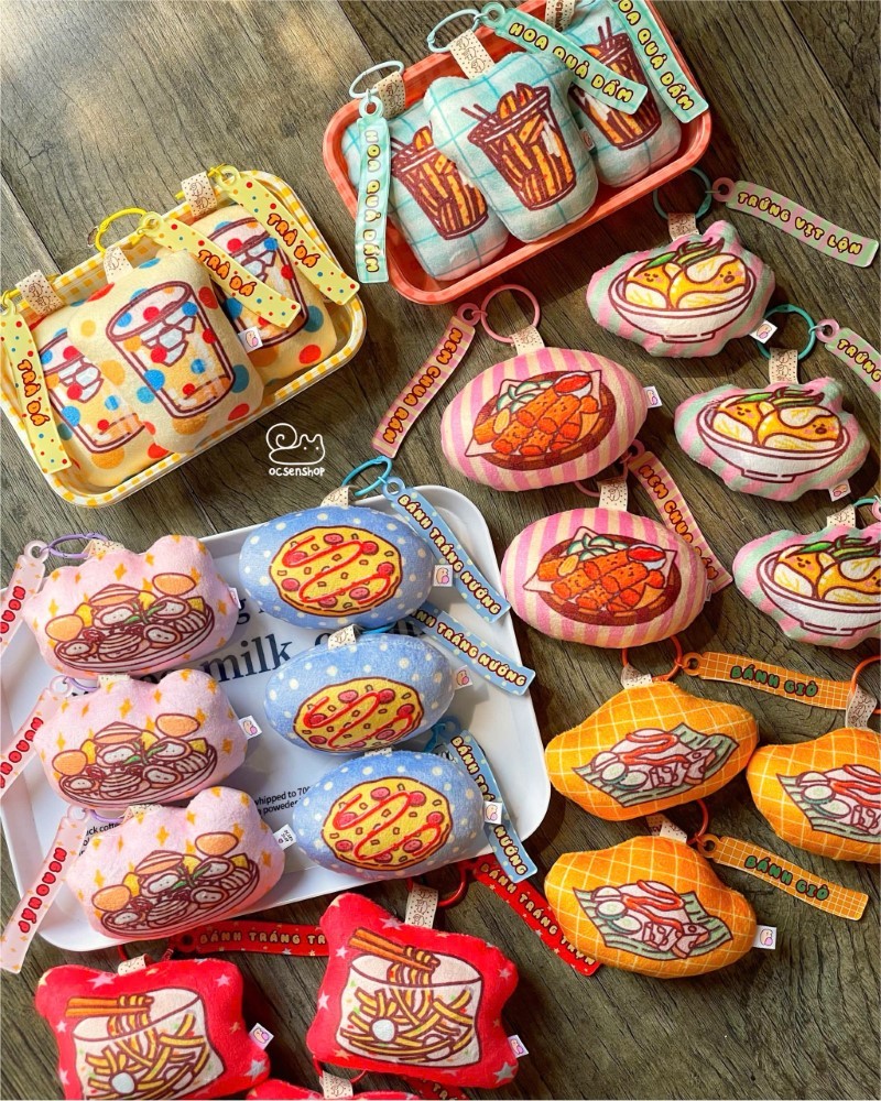 Móc khoá bông Ốc sên quà chiều