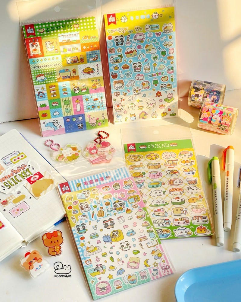 Sticker Waka waka Động vật Nhật (10x17cm)