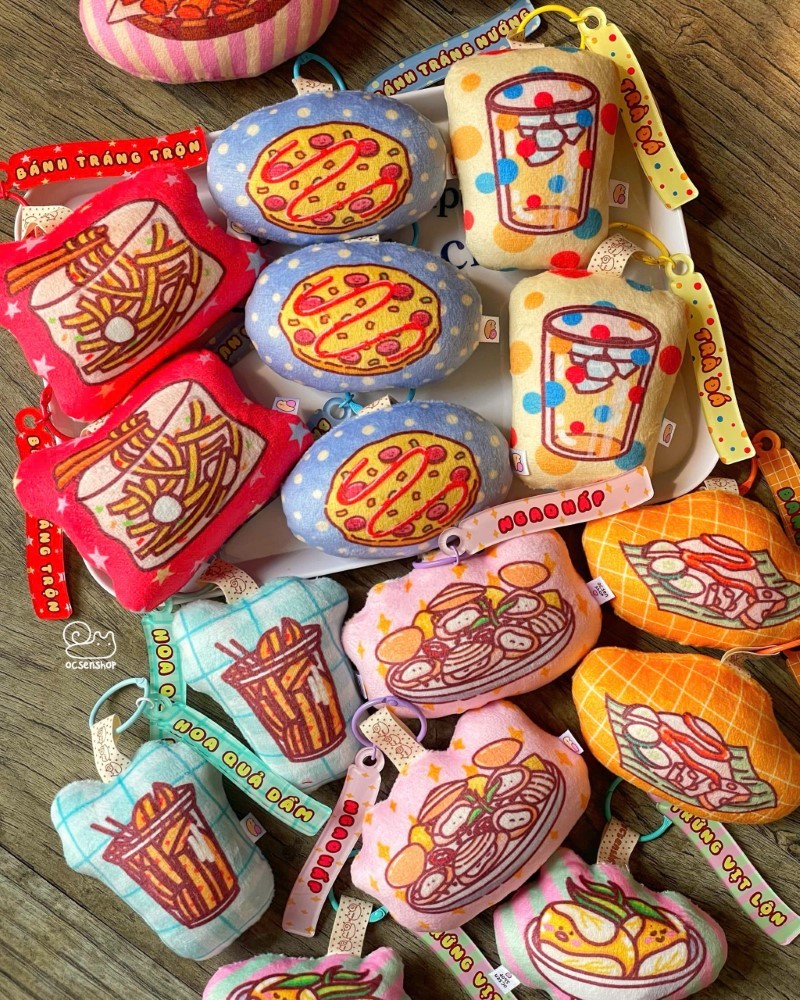 Móc khoá bông Ốc sên quà chiều