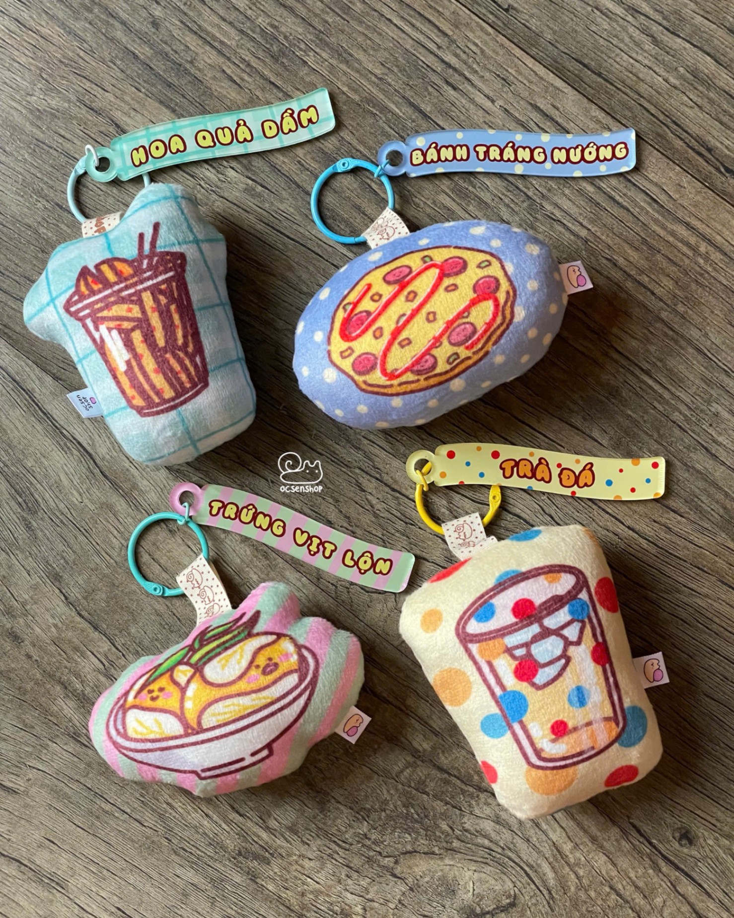 Móc khoá bông Ốc sên quà chiều