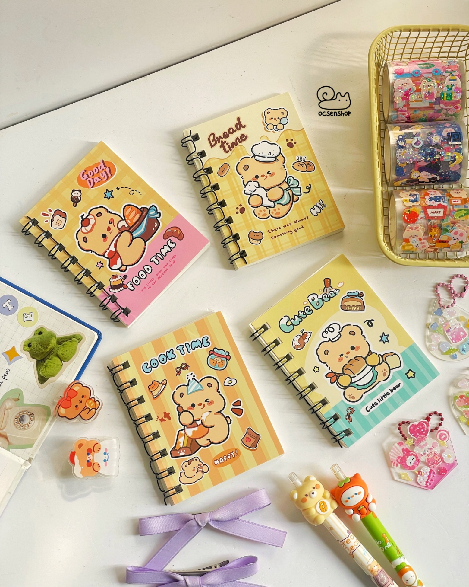Sổ A7 gáy xoắn Cheese bear (80tr)