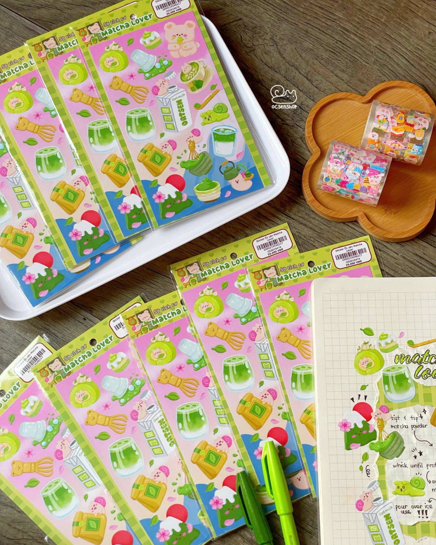 Sticker Ốc sên Matcha Lover