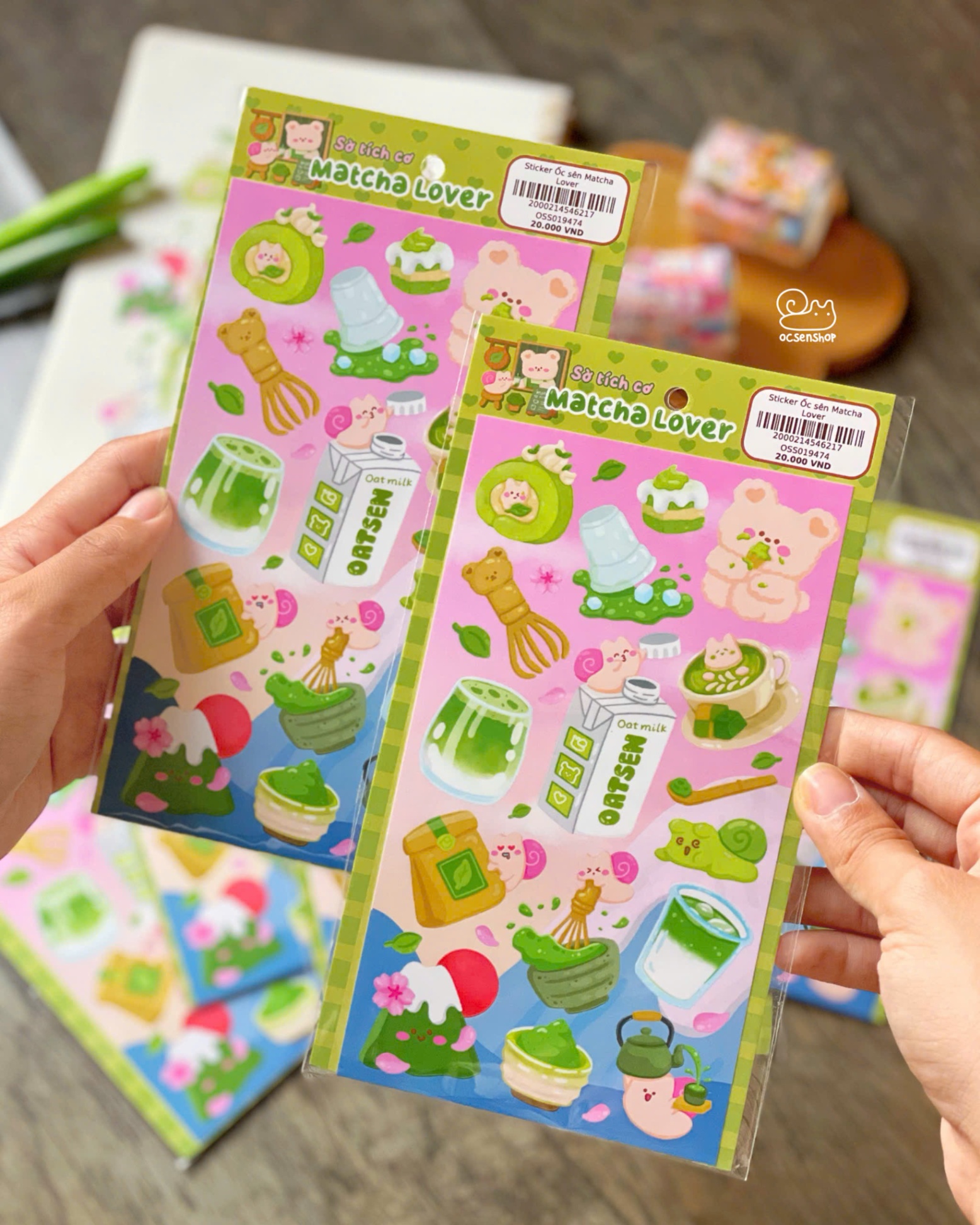 Sticker Ốc sên Matcha Lover