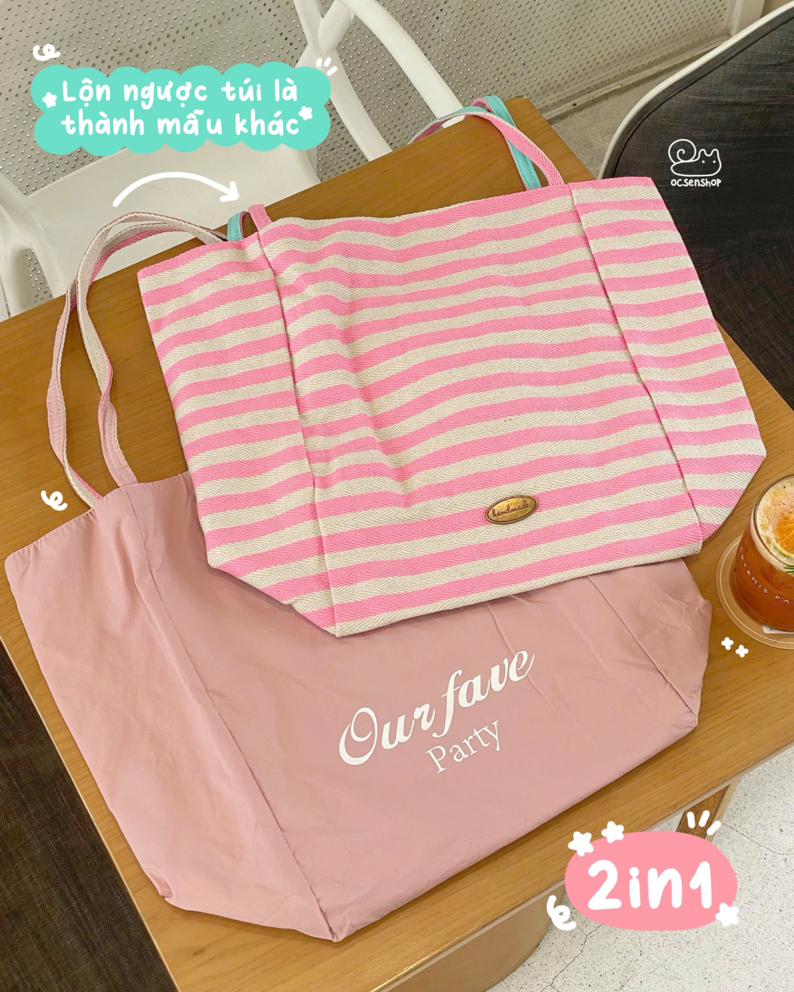 Totebag Our fave party 2 mặt