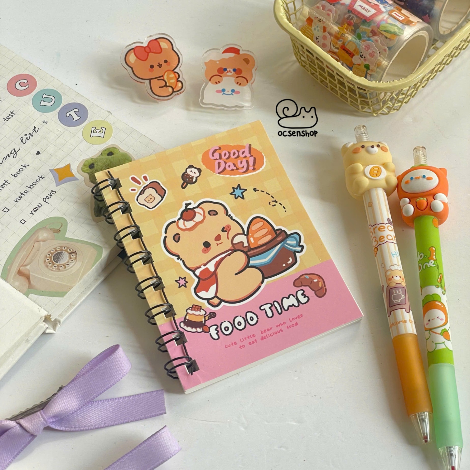 Sổ A7 gáy xoắn Cheese bear (80tr)