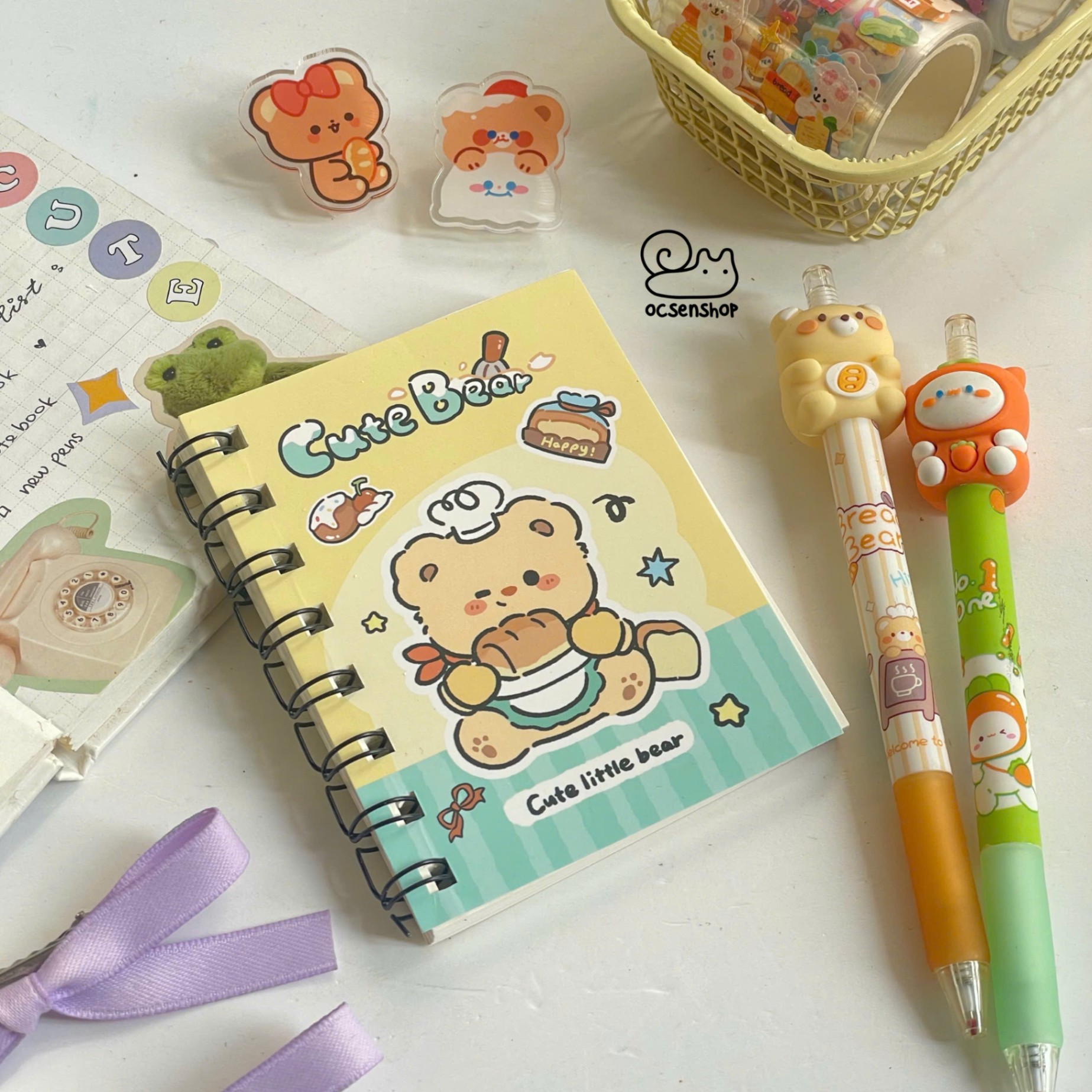 Sổ A7 gáy xoắn Cheese bear (80tr)