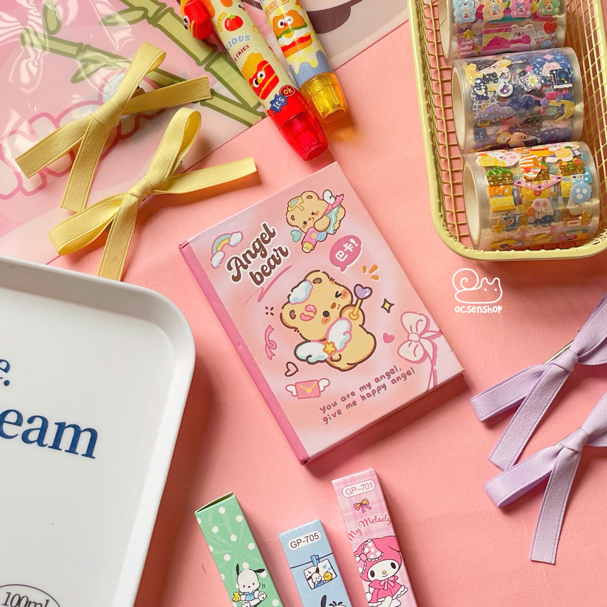 Sổ A7 bìa cứng Cheese bear (80tr)