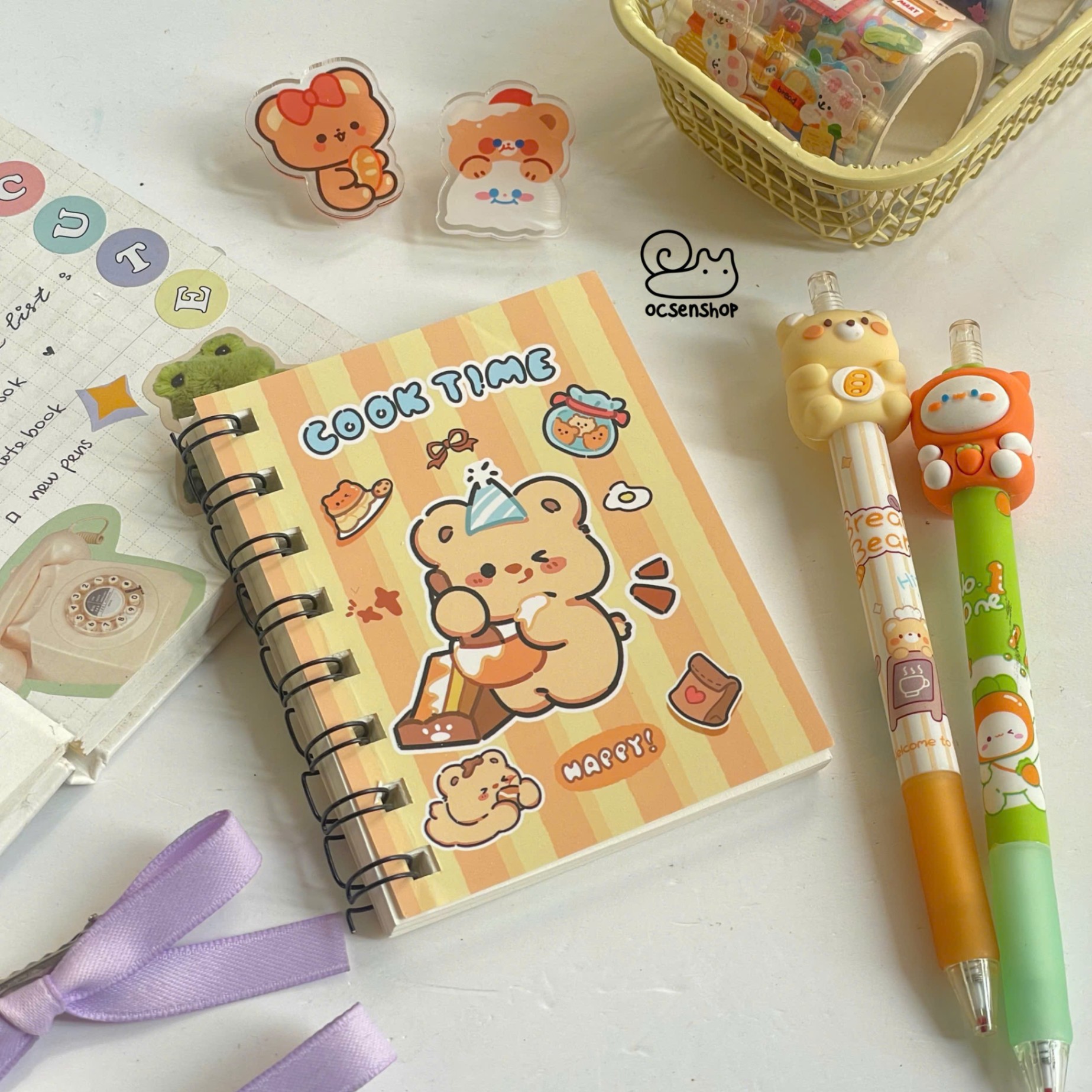 Sổ A7 gáy xoắn Cheese bear (80tr)