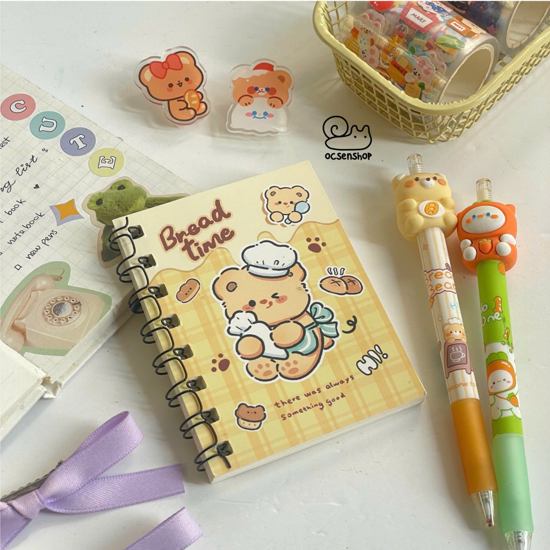 Sổ A7 gáy xoắn Cheese bear (80tr)