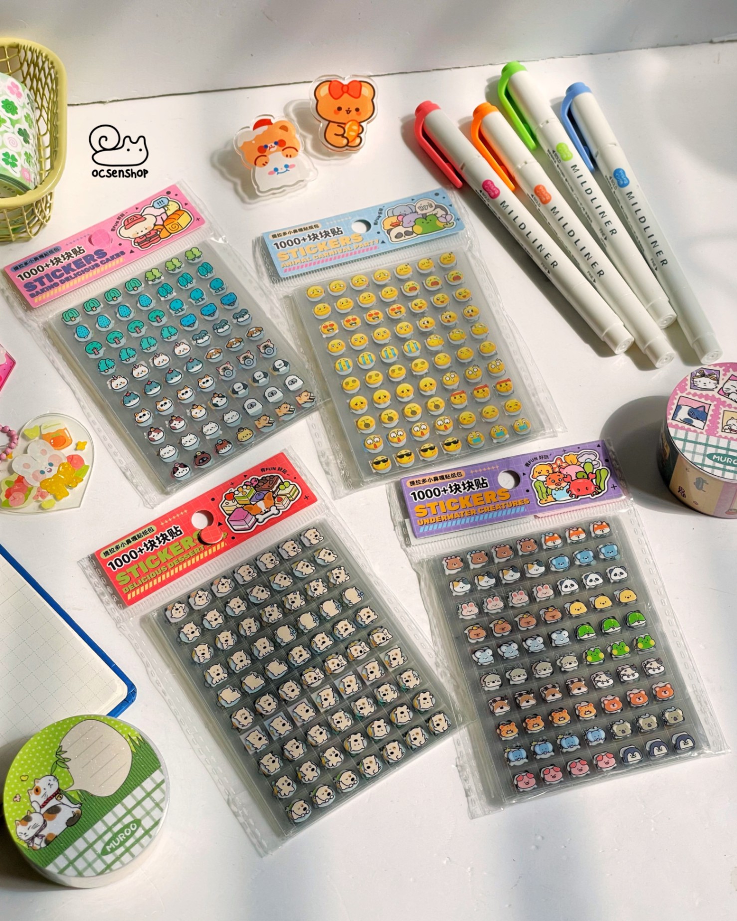 Sticker mini emoji (15 tấm)(7x9cm)