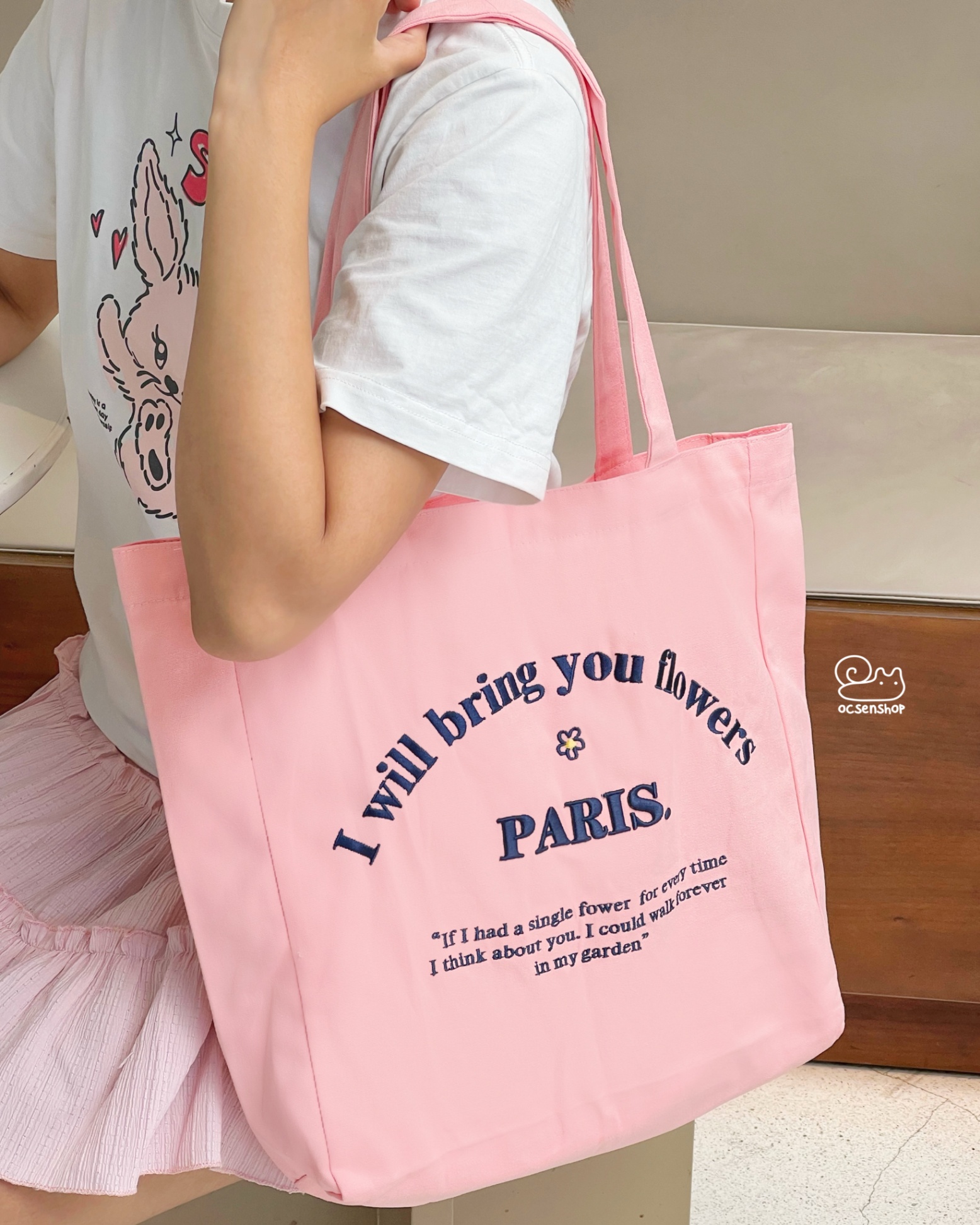 Totebag I will bring you flowers