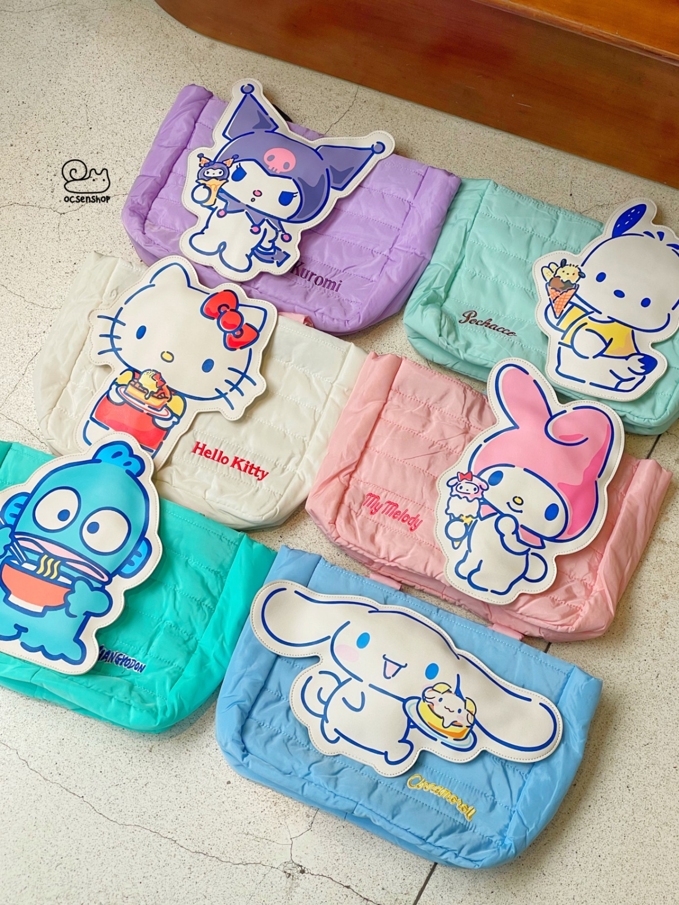 Túi đeo Cartoon vải chần bông