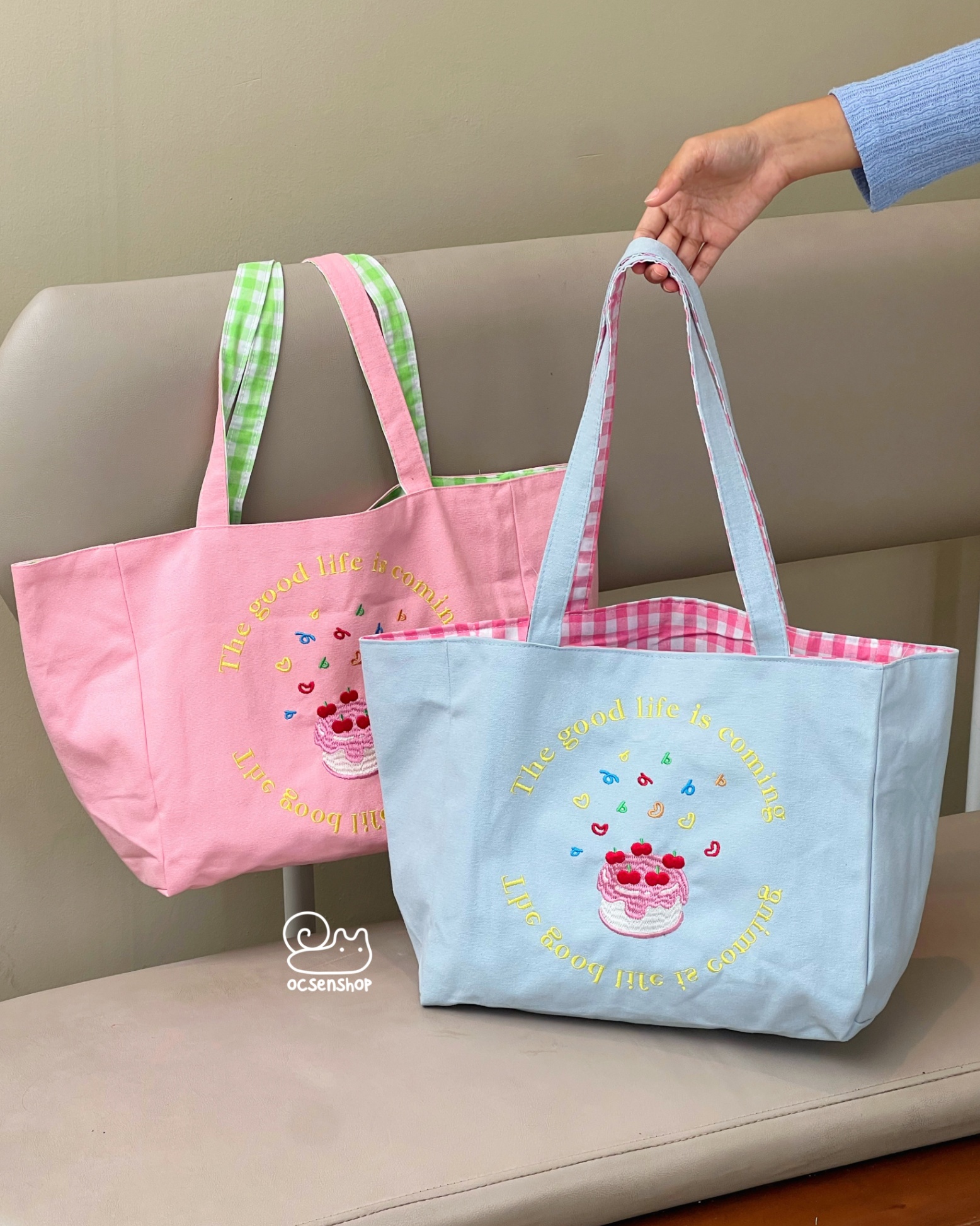 Totebag The good life is coming 2 mặt