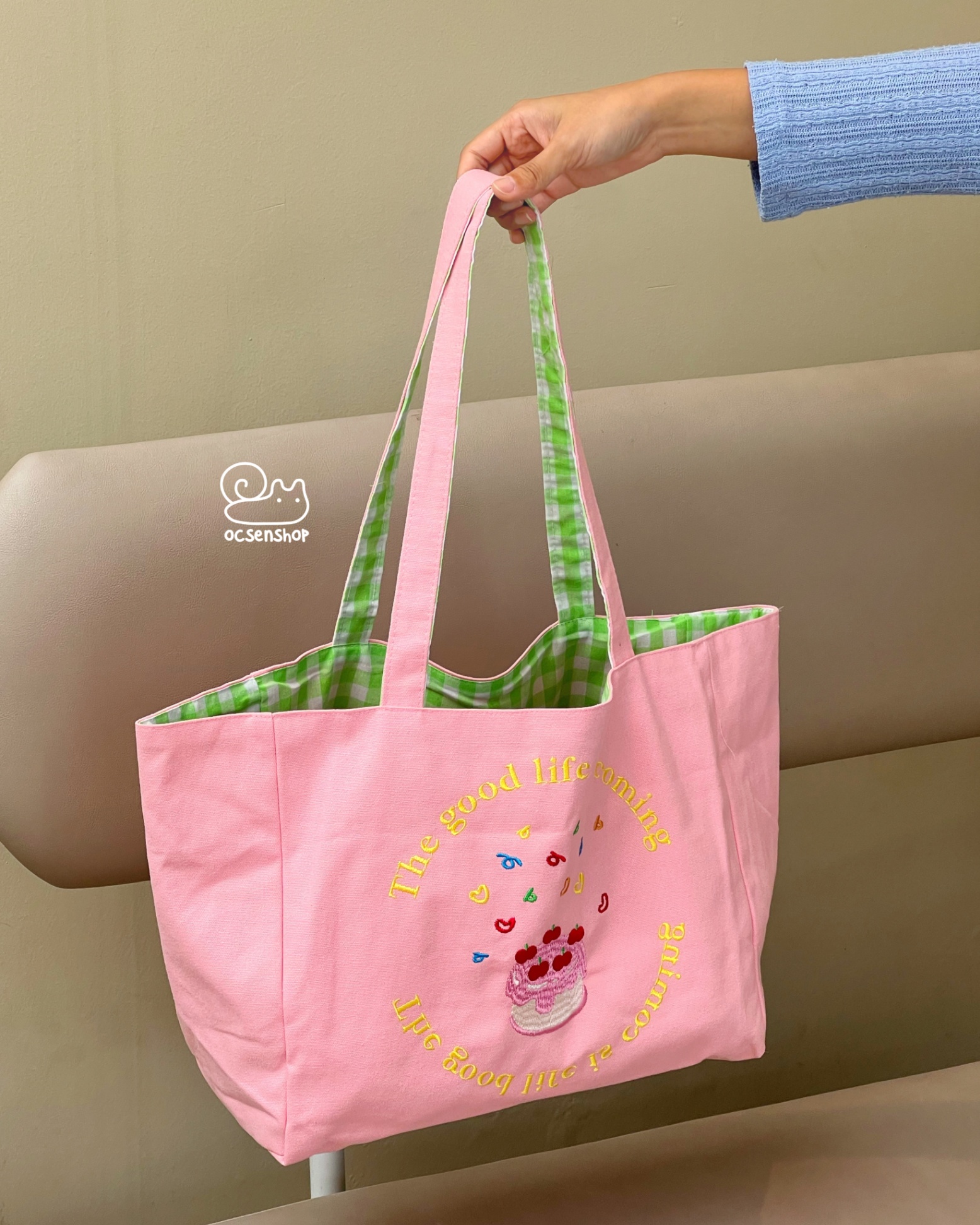 Totebag The good life is coming 2 mặt