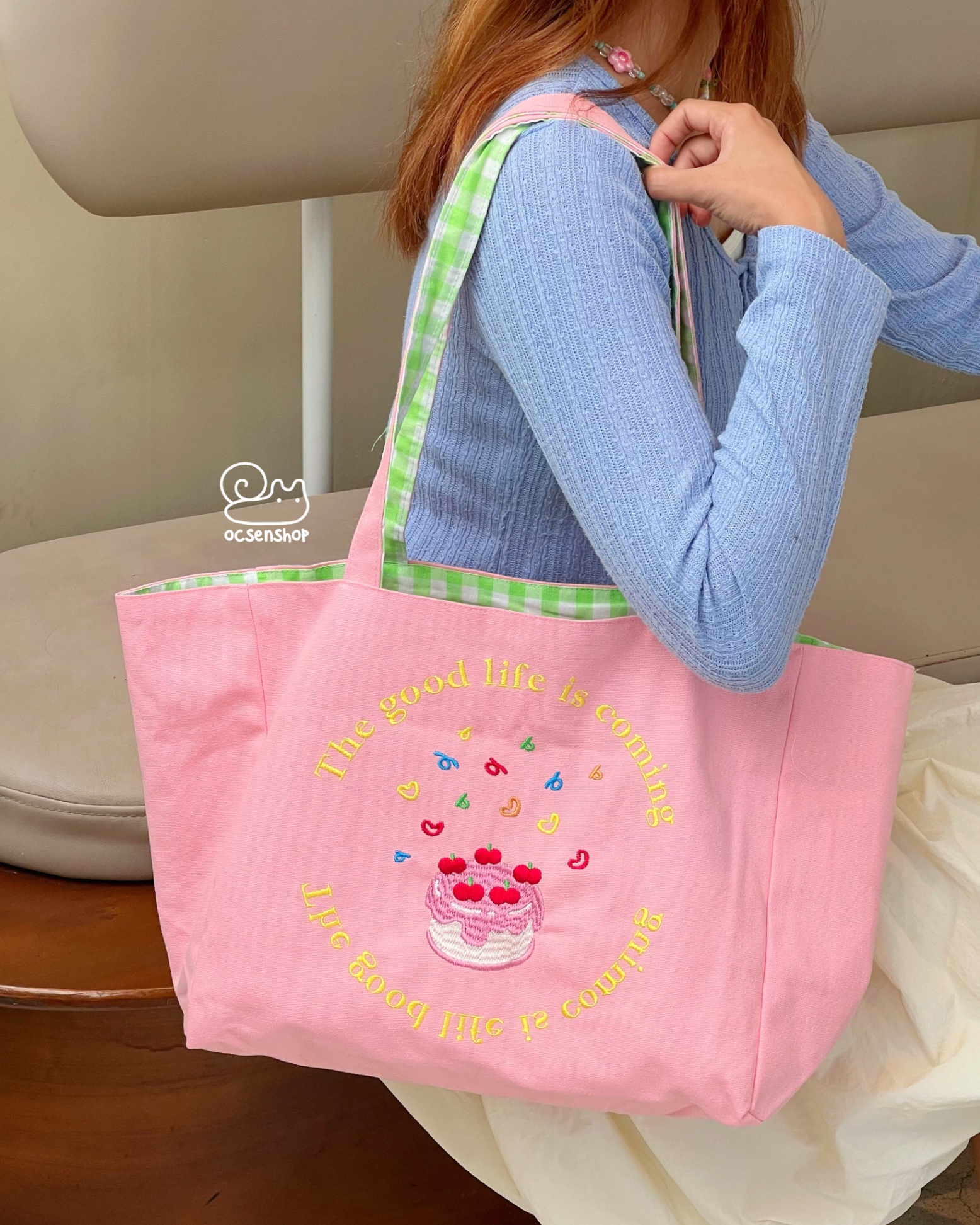 Totebag The good life is coming 2 mặt