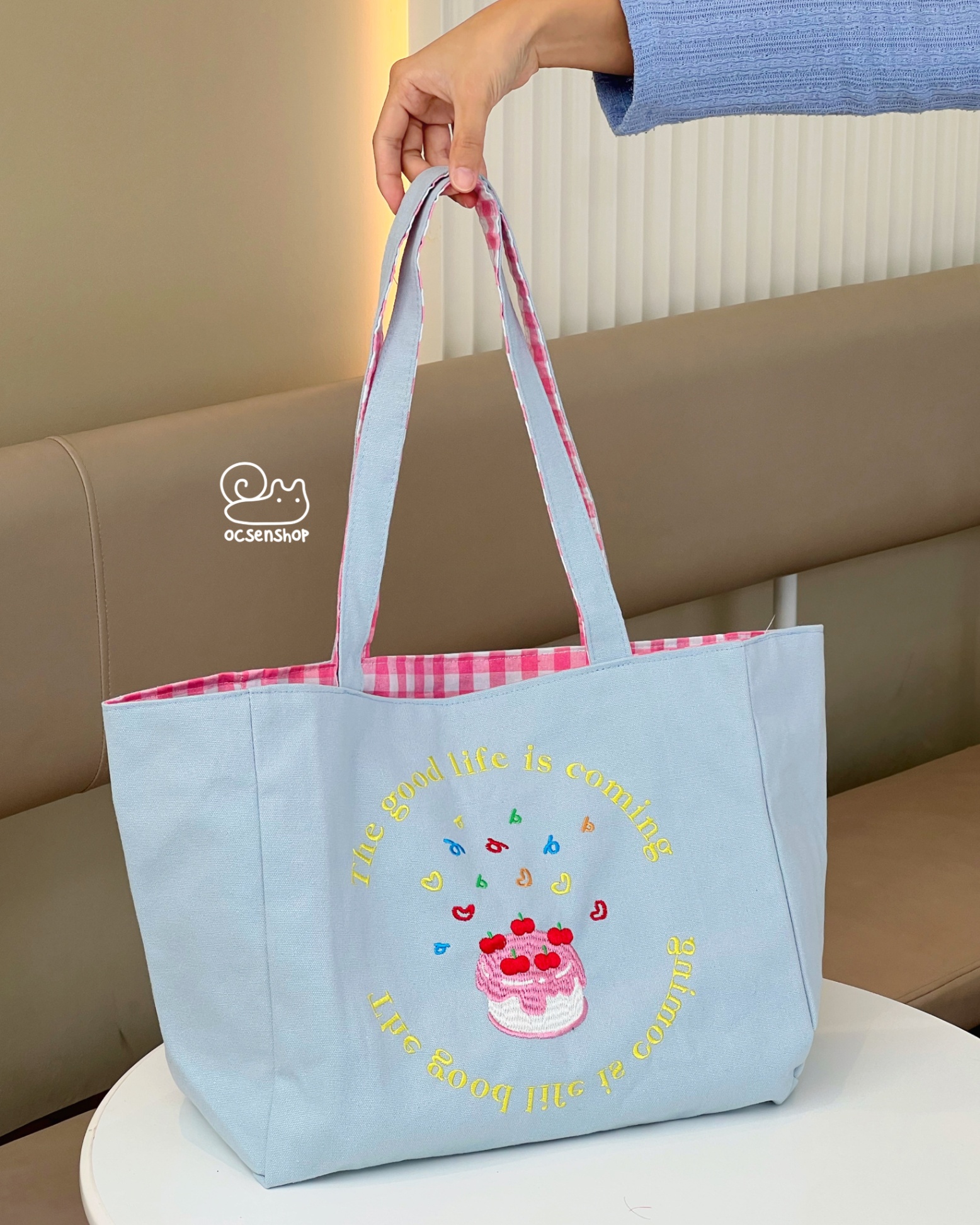 Totebag The good life is coming 2 mặt