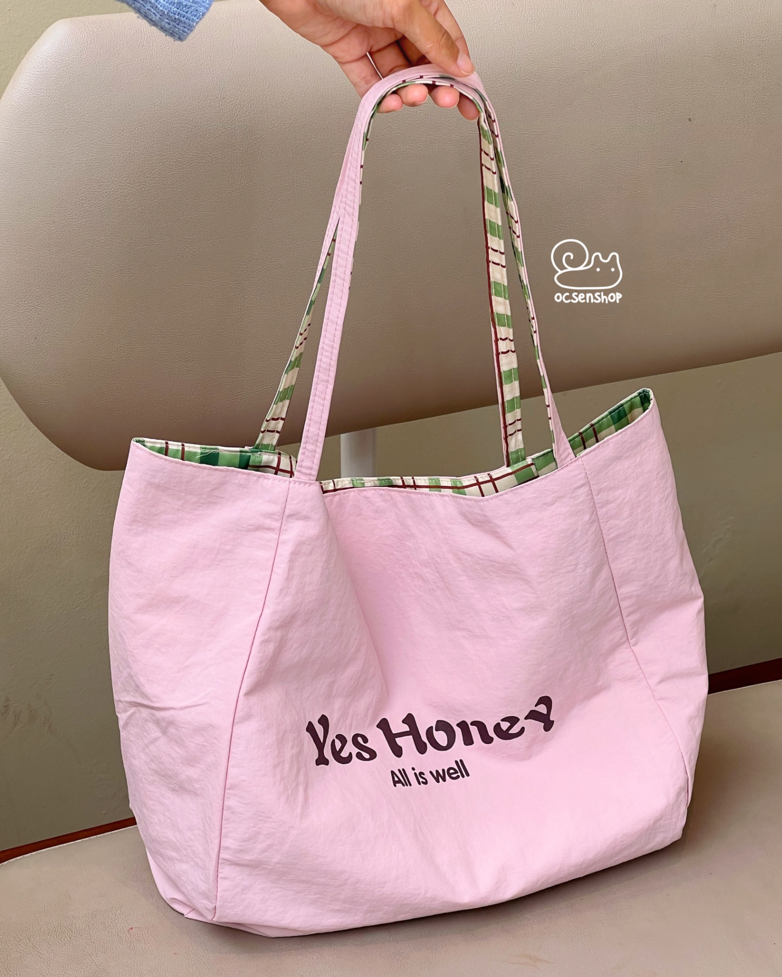 Totebag Yes honey all is well 2 mặt