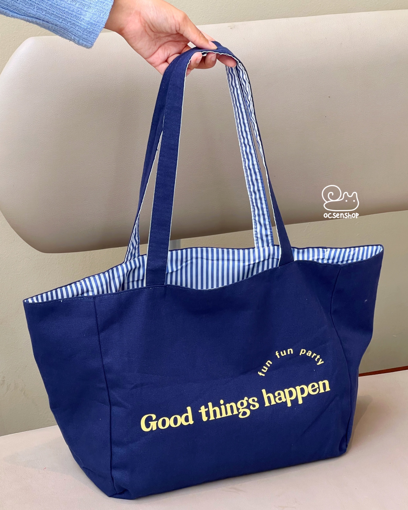Totebag Yes honey all is well 2 mặt