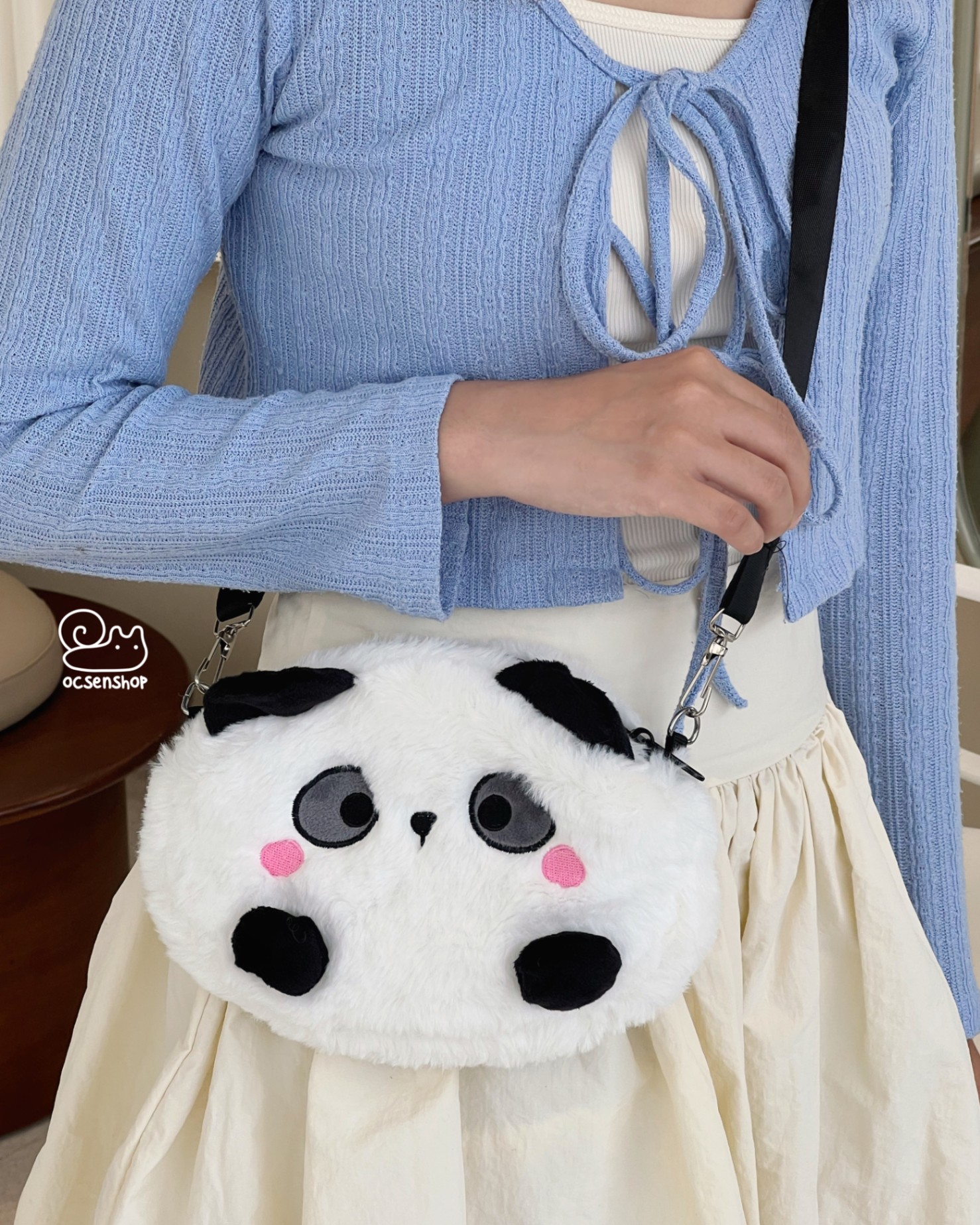 Túi đeo chéo bông Panda