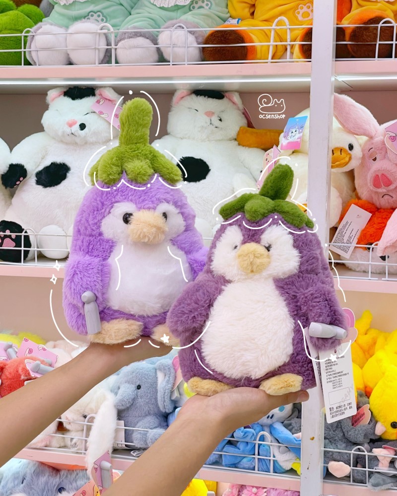 Cánh cụt bông cosplay cà tím